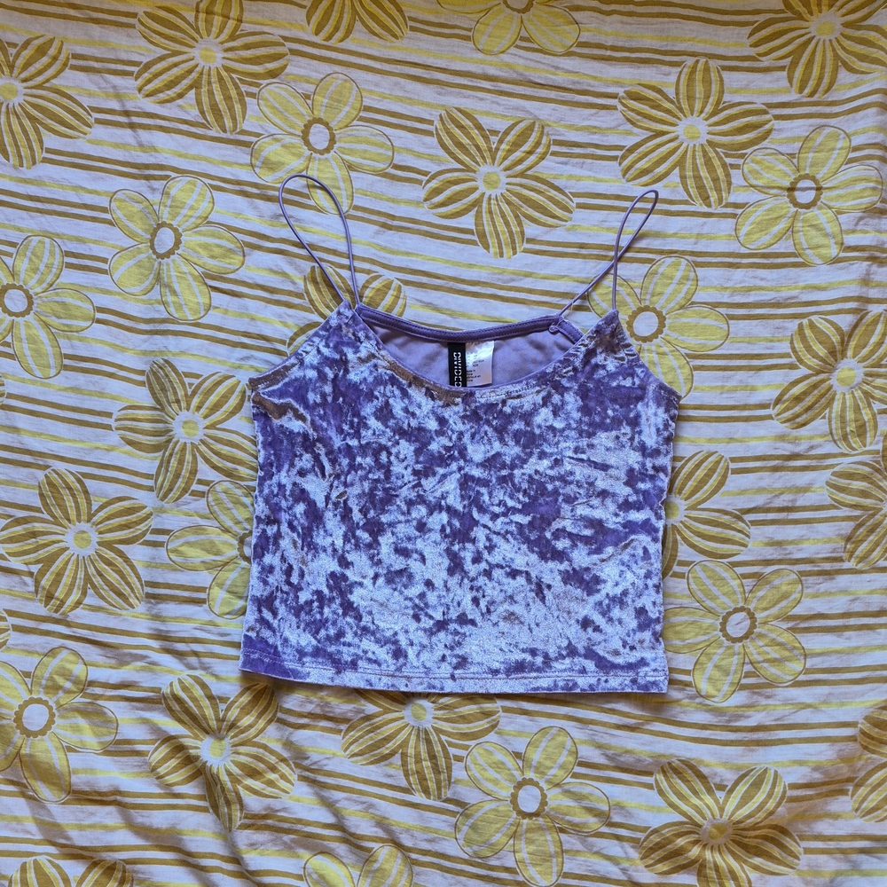 Divided Lavender Velour Camisole